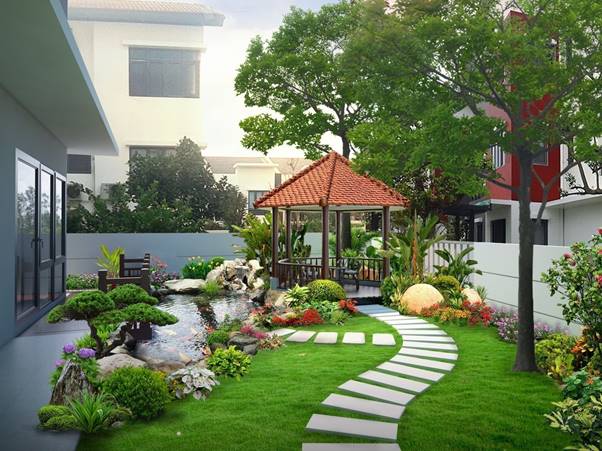 thiết kế sân vườn nhỏ