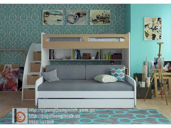 giường tầng thông minh cho phòng nhỏ