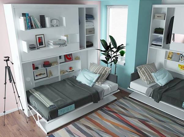 thiết kế giường ngủ thông minh 