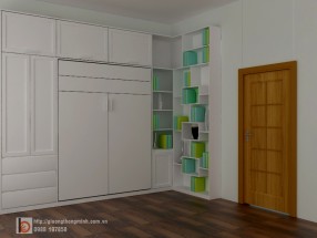 Giường tủ kết hợp giá sách WBT22