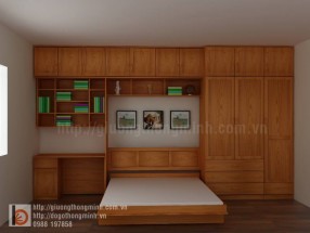 Giường tủ gỗ sồi Mỹ WBT23