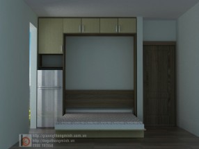 Giường 1,6x2m kết hợp tủ gỗ MFC WBT27